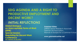 Presentation - Conference of the Regulating for Decent Work Network