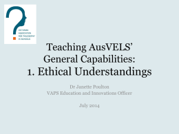 Teaching AusVELS General Capabilities