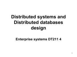 Distributed databases