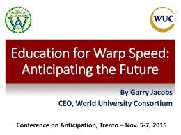 Education at Warp Speed