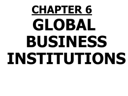 Global Business Institutions