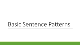 week 3_basic sentence patterns