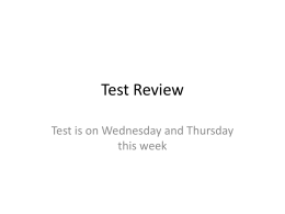 Test Review - MakkahMath