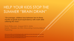 Help your kids stop the summer *brain drain*