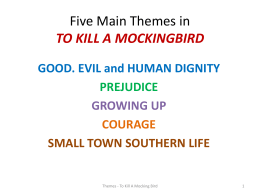 Five Main Themes in TO KILL A MOCKINGBIRD