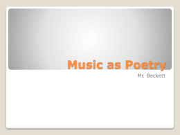 Music as Poetry