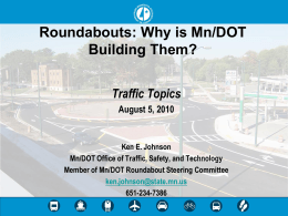 Roundabout - Minnesota Department of Transportation
