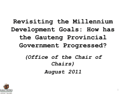Revisiting the Millennium Development Goals: How has