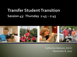 Transfer student transition