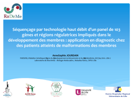 Au CHRU-Lille - 8èmes Assises de Génétique Humaine et Médicale