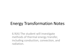 Energy Transformation Notes