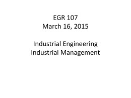 EGR 107 - Industrial (ISE and IDM)