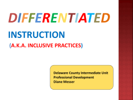 DIFFERENTIATED INSTRUCTION