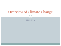 Overview of climate change