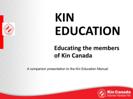 Kin Education Manual Presentation