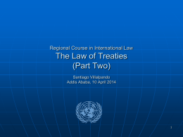 The Law of Treaties Part 2 - United Nations Treaty Collection
