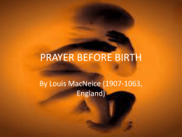 PRAYER BEFORE BIRTH