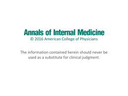 PowerPoint Slides - Annals of Internal Medicine