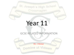 Presentation1 - St. Joseph`s High School Crossmaglen