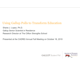 Shane Lopez: Using Gallup Polls to Transform Education