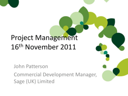 Insights from Industry: Project Management