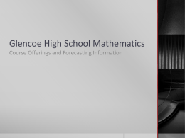 Glencoe High School Mathematics