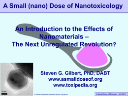 A Small Dose of Nanotoxicology