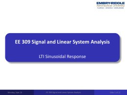 EE 309 Signal and Linear System Analysis
