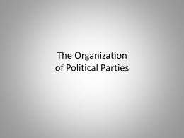 The Organization of Political Parties