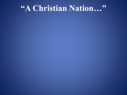 A Christian Nation