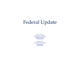 Federal Update - Office of Research