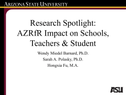 AZRfR Impact on Schools, Teachers and Student Growth