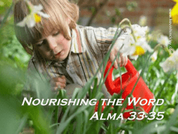 Nourishing the Word Alma 33-35