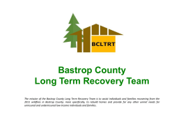 Bastrop County Long Term Recovery Team