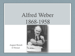 Alfred Weber new
