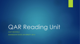 QAR Reading Unit - Amy Nichols