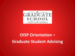 OISP Orientation - International Studies
