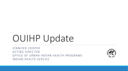 Presentation - National Council of Urban Indian Health