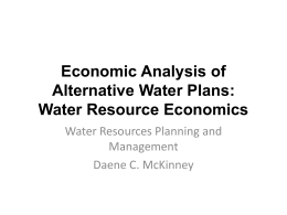 CE 385 D Water Resources Planning and Management