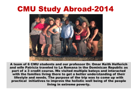CMU Study Abroad Dominican Republic May 21