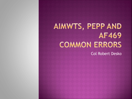 AIMWTS-Common Errors