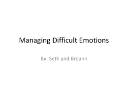 Managing Difficult Emotions