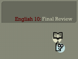 English 10 Final Review