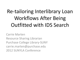Re-tailoring Interlibrary Loan Workflows After Being