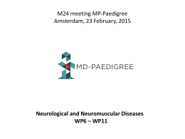 MDPaedigree NND AmsterdamNL 23feb2015 – WP6WP11