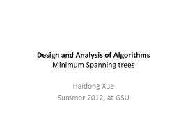 Minimum spanning tree