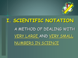 i. scientific notation