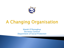 Changing an Organisation - Department of Public Expenditure and