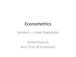 Econometrics - Amine Ouazad