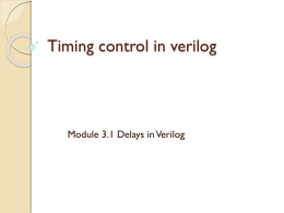 Timing control in verilog